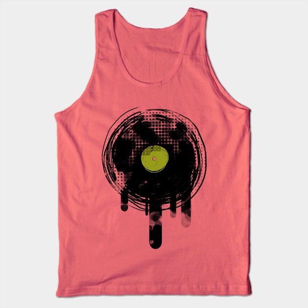 Melting Vinyl Record Tank Top by ddtk